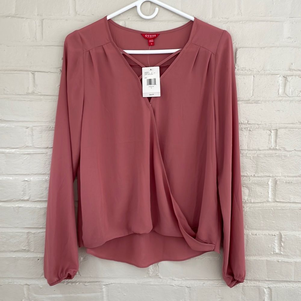 GUESS Withered Rose Blouse Size S NWT